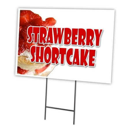 Signmission Strawberry Shortcake Yard Sign & Stake outdoor plastic coroplast window, C-1824 Strawberry Shortcake C-1824 Strawberry Shortcake